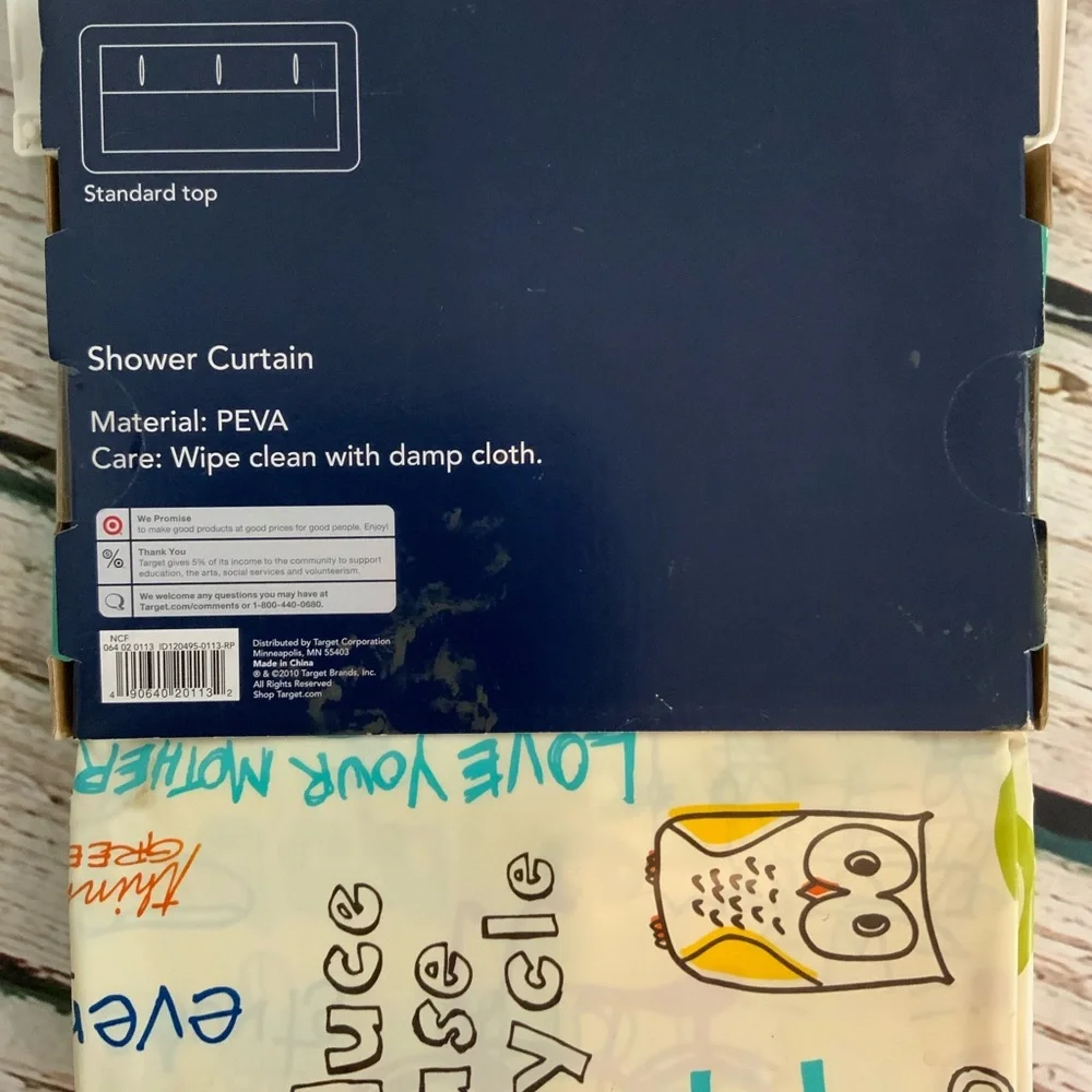 Room Essentials THINK GREEN Shower‎ Curtain NEW